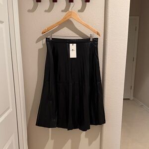 Black Vegan Leather Women's Skirt